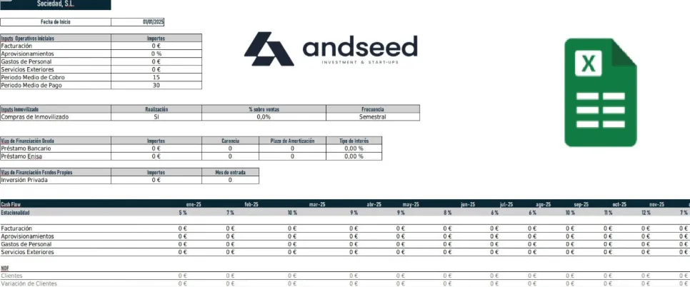 plantilla cash flow